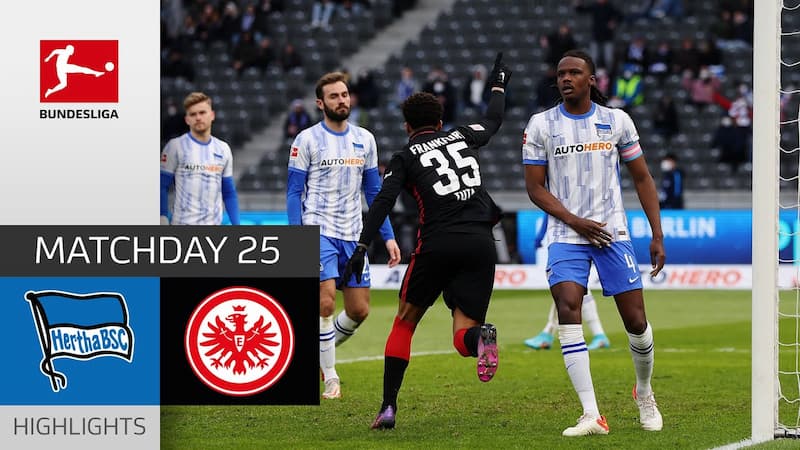 Soi kèo Eintracht Frankfurt vs Hertha Berlin 21h30 ngày 4/2/2023, Bundesliga 1